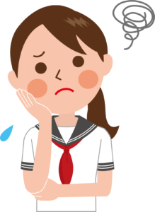 数学に悩む女の子