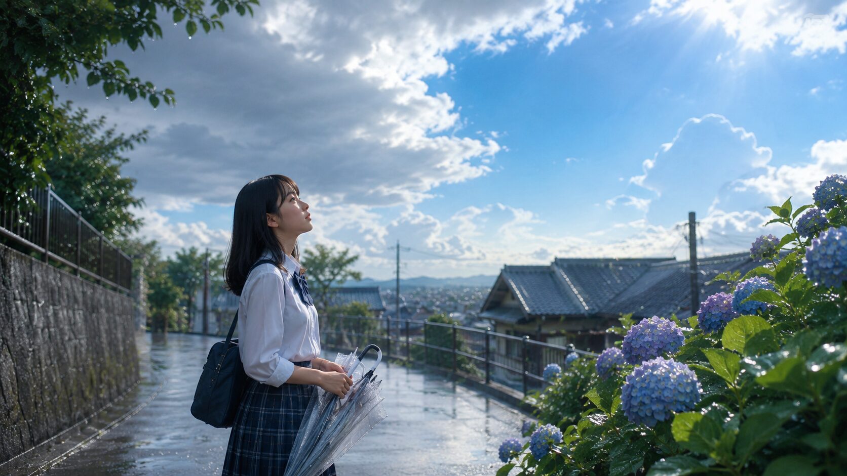 梅雨の晴れ間と女子高生